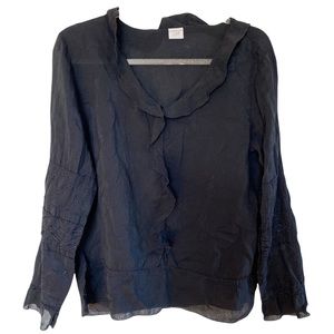 J.Jill | silk embroidered V neck tunic